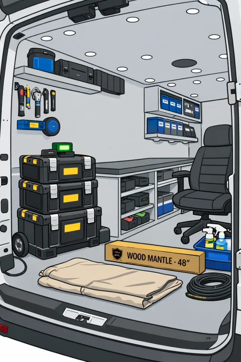 Odd Jobs van inside